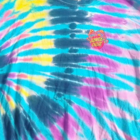 SANTA CRUZ Skateboards VINTAGE 90s Y2K UNISEX Men's (M) Women's (L) Tie-Dye Crop - Picture 9 of 12
